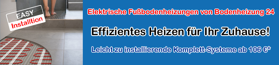 Elektrische Fusbodenheizung und elektrische Heizmatten | bodenheizung-24